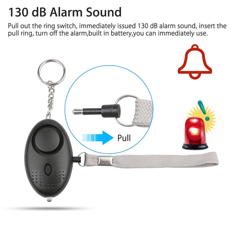 Best Personal Alarm Keychain (Emergency/Self Defense/Safety/Scare of intruder)