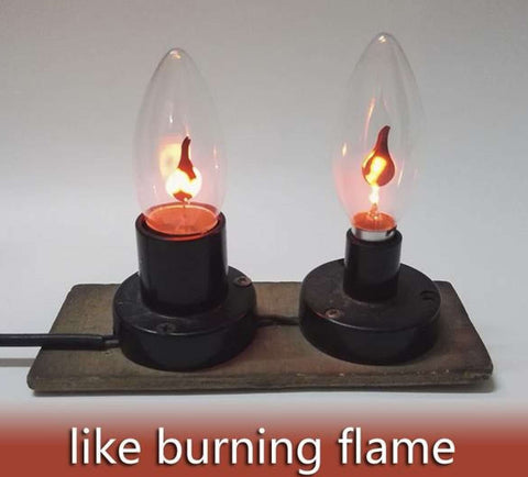 Burning Flame Light Bulb