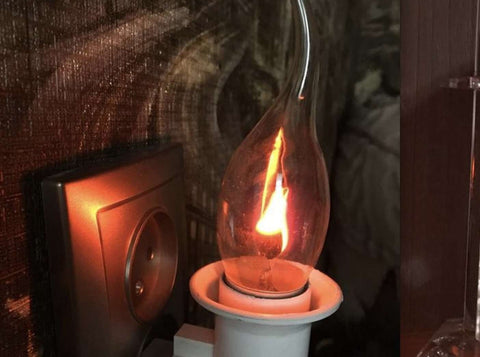 Burning Flame Light Bulb
