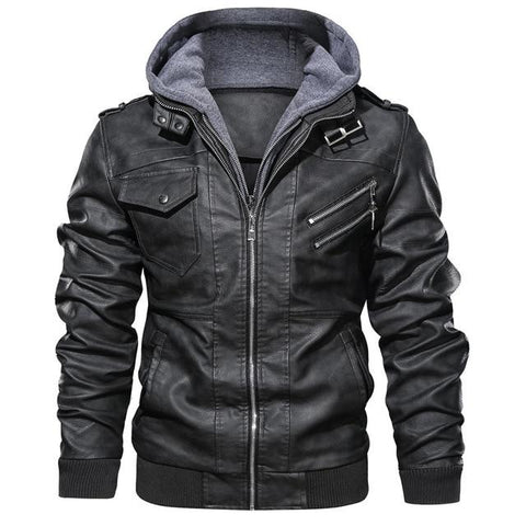 Calvino Men Leather Jacket