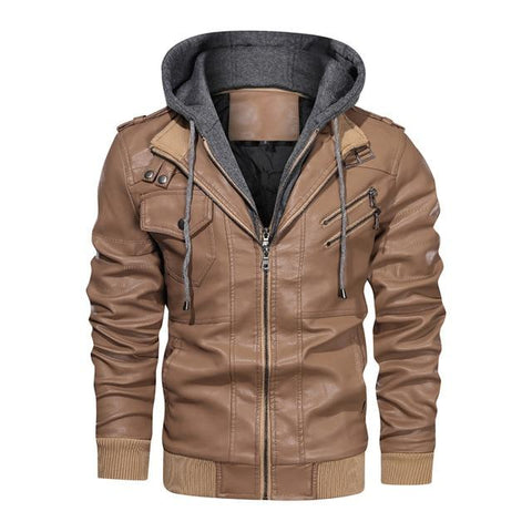 Calvino Men Leather Jacket