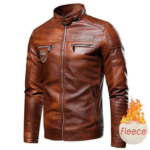 Dante Men Biker Distressed Leather Jacket