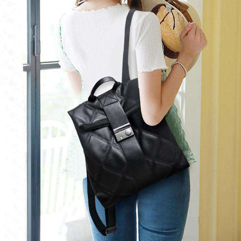 Girl's High Quality Leather Backpack