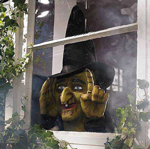 Halloween Scary Window Tapping Witch