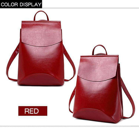 High Fashion Women's Leather Backpack