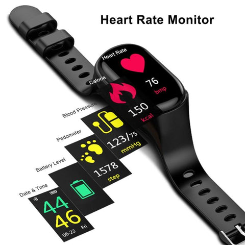 IHealth Beatz Sports Smart Watch With Bluetooth Earphone Earbuds Heart Rate Blood Pressure Monitor Wristband Long Time Standby Wireless Earbud