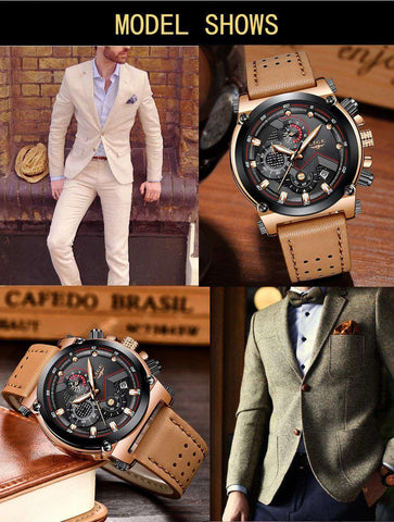 Men's Reloje LIGE Luxury Watch