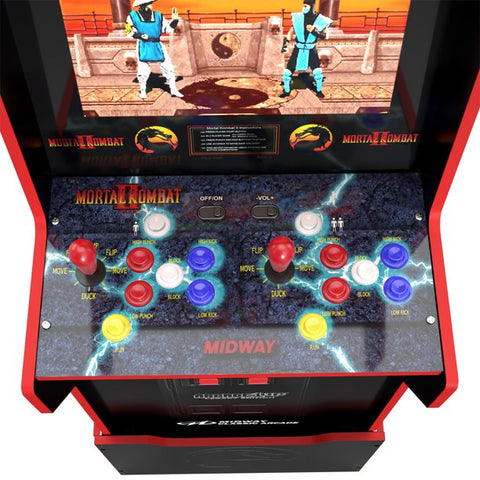 Mortal Kombat Midway Legacy Arcade with Riser and Lit Marquee