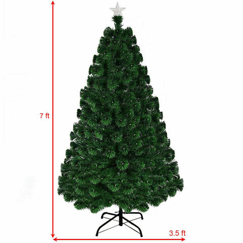 Norway Spruce 7 Ft Fibre Optic Artificial Christmas Tree 1400 Branches