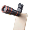 Image of Portable Clip-on 12x Zoom Mobile Phone Telescope Lens HD Telescope Camera Lens For Universal Mobile Phone For Iphone Samsung