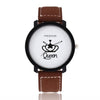 Image of Relogio Couples Watch King & Queen Leather Watch