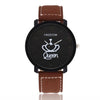 Image of Relogio Couples Watch King & Queen Leather Watch