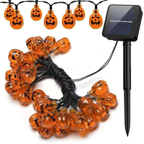Solar LED Pumpkin Halloween String Lights