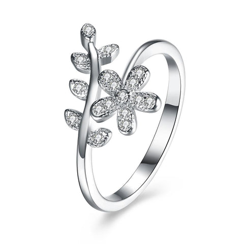 Sterling Silver Floral Ring