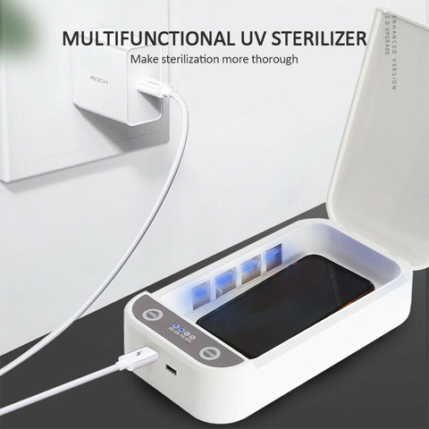 UV Light Sanitizer Box (Disinfects Cell Phones, Masks, Tooth Brushes, Ear Phones, Etc)