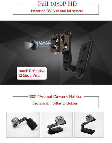 World's Best 1080P Mini Cop Camera Offer - Doorstep Cam - Security & Body Cam - Dash Cam - Nanny Cam + Night Vision